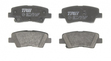 Купити GDB3594 TRW Гальмівні колодки задні Hyundai i20 (1.0, 1.1, 1.2, 1.4) с звуковым предупреждением износа